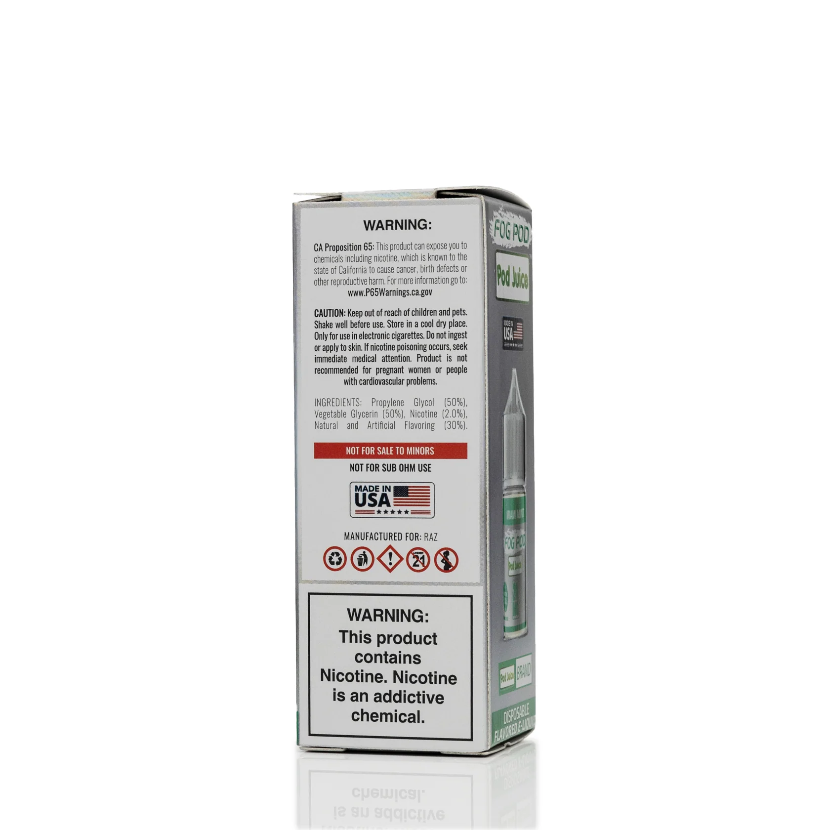 Pod Juice X Fog Pod Salt Nic - Miami Mint - 30mL