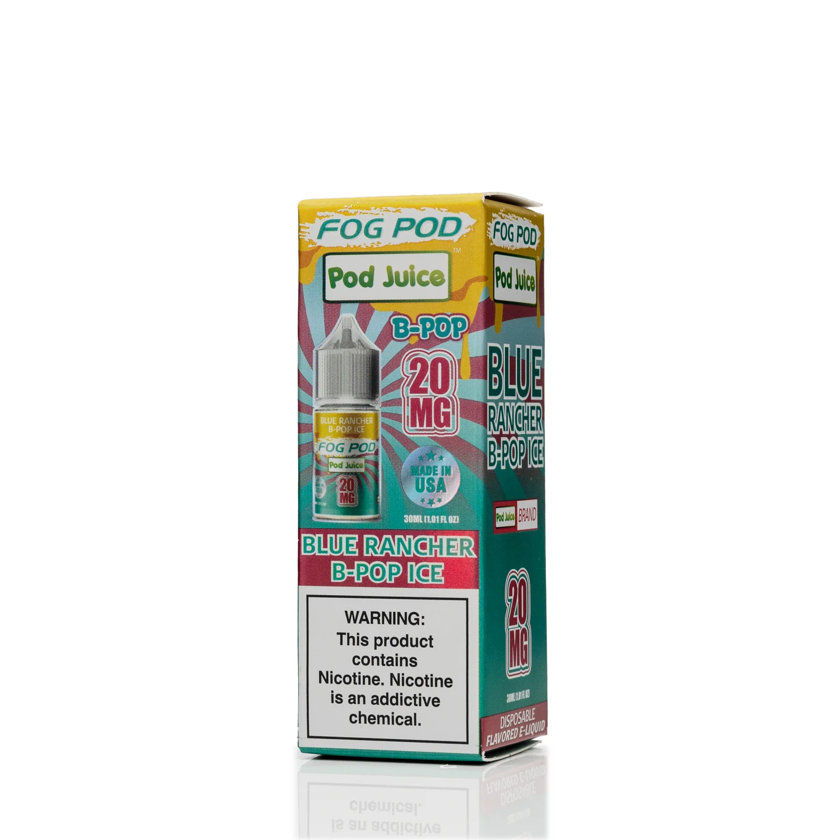 Pod Juice X Fog Pod Salt Nic - Blue Rancher B-Pop Ice - 30mL