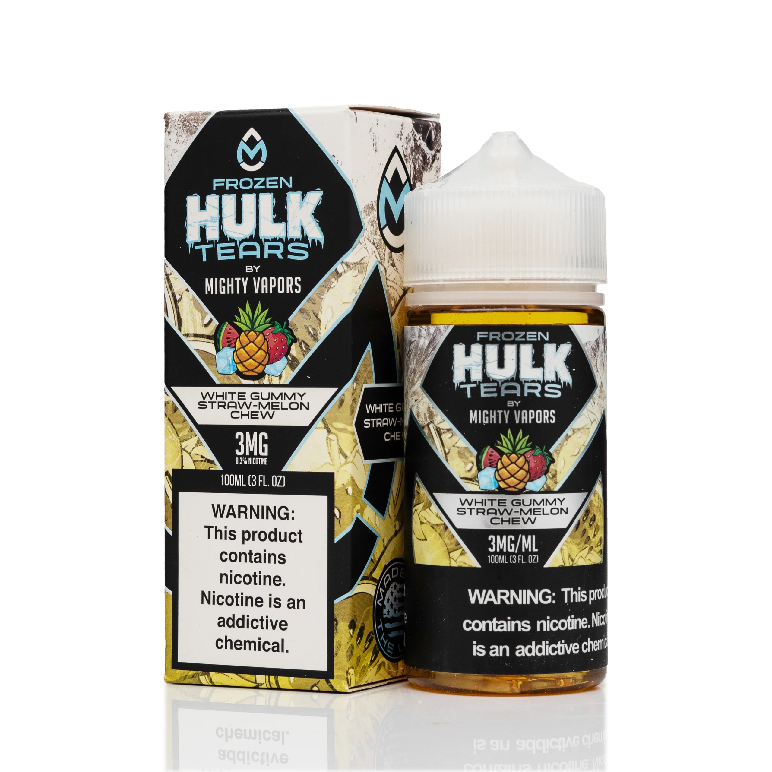 Hulk Tears E-Liquid - Frozen White Gummy Straw-Melon Chew - 100ml