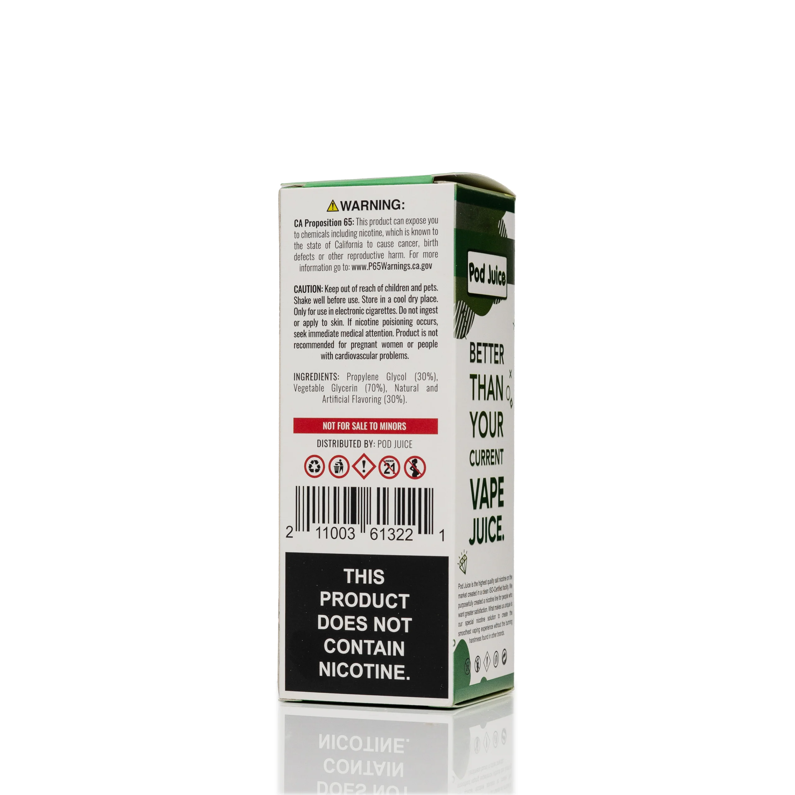Pod Juice - Jewel Mint - No Nicotine Vape Juice - 100ml