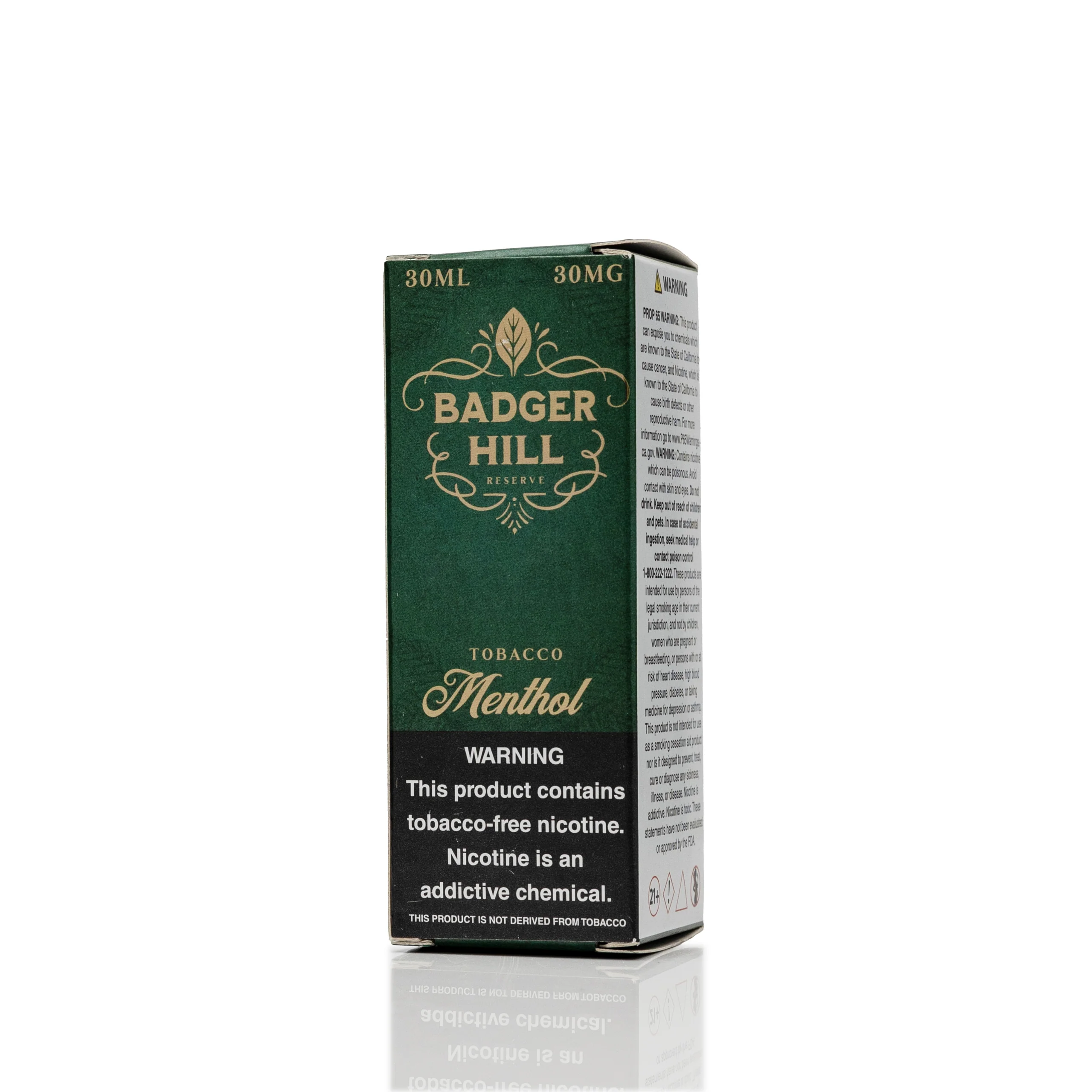Badger Hill Salts E-Liquid - Menthol - 30mL