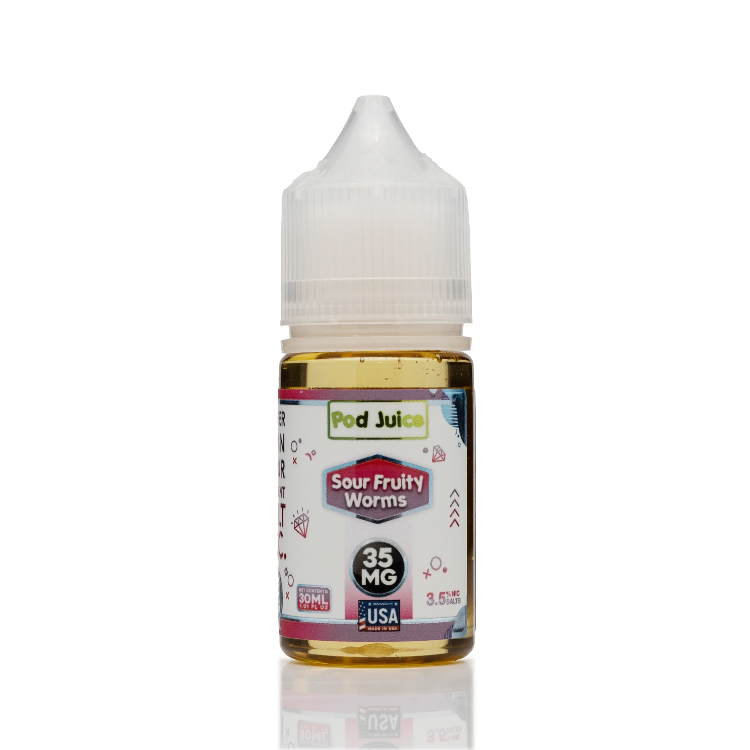 Pod Juice Salt - Sour Fruity Worms - 30ml