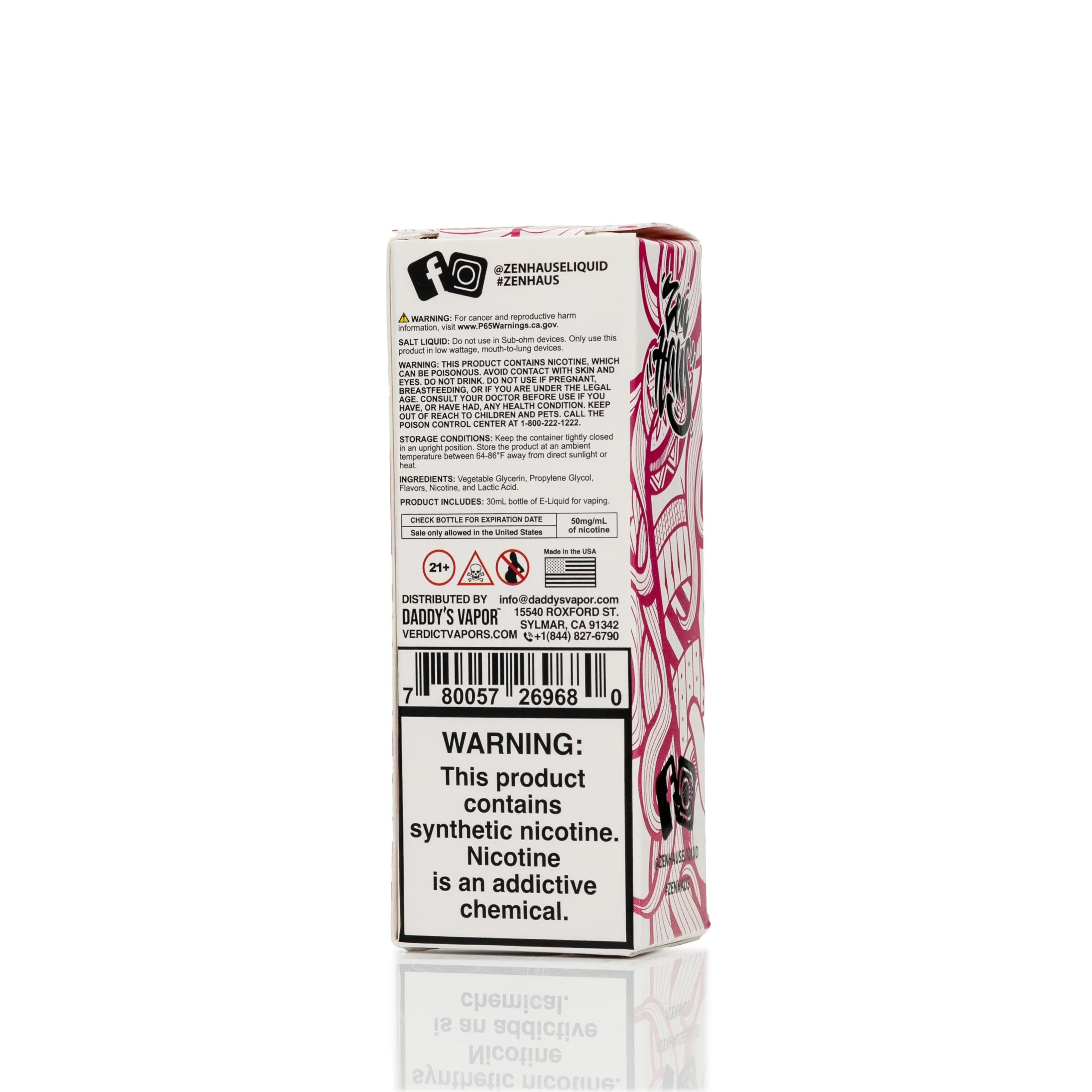 Zen Haus Salt Nic E-Liquid - Sakura Iced - 30mL