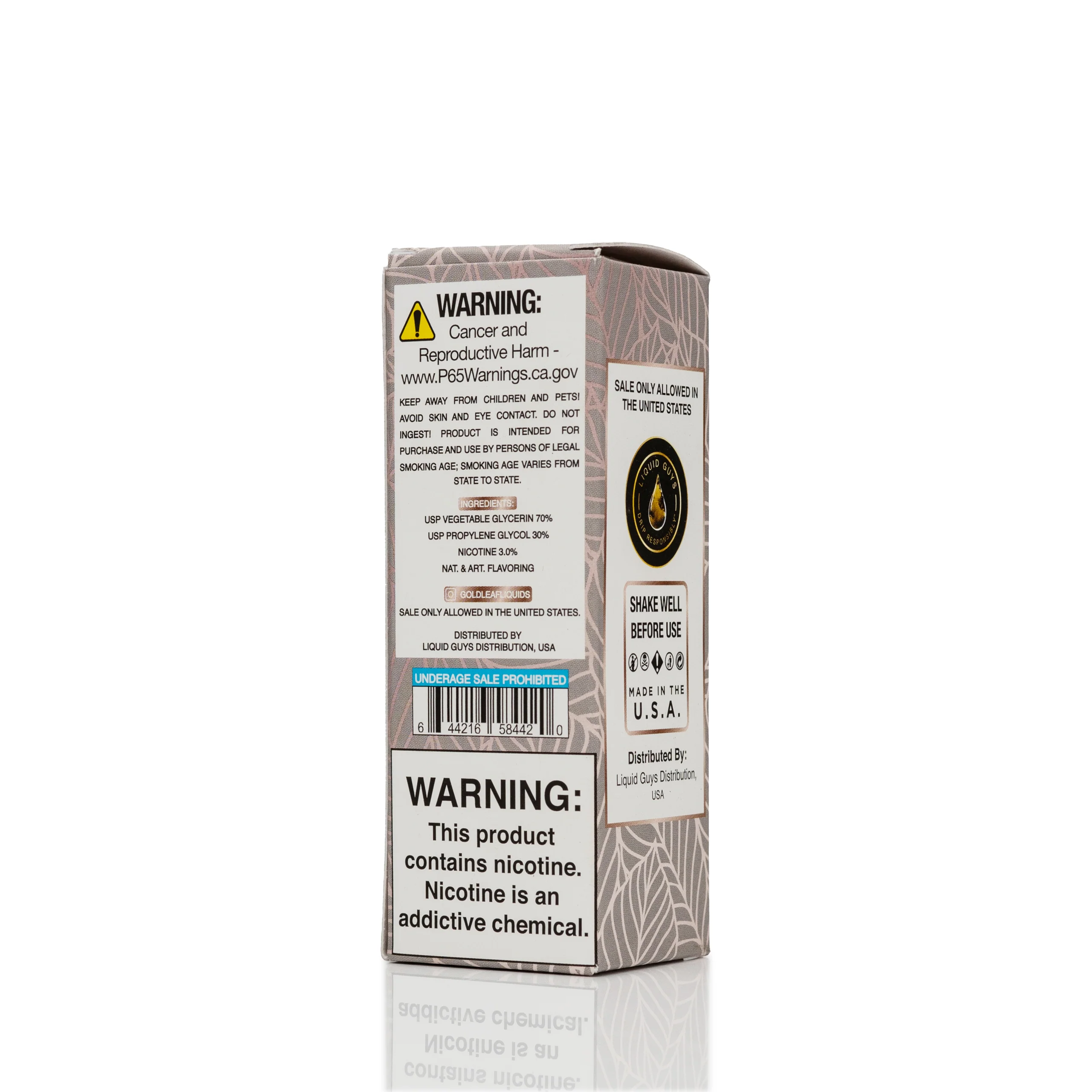 Gold Leaf Salt Nic E-Liquid - Rosewood - 30mL