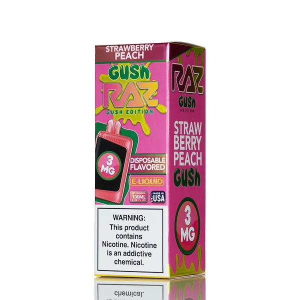 Pod Juice X RAZ E-Liquid - Strawberry Peach Gush - 100mL