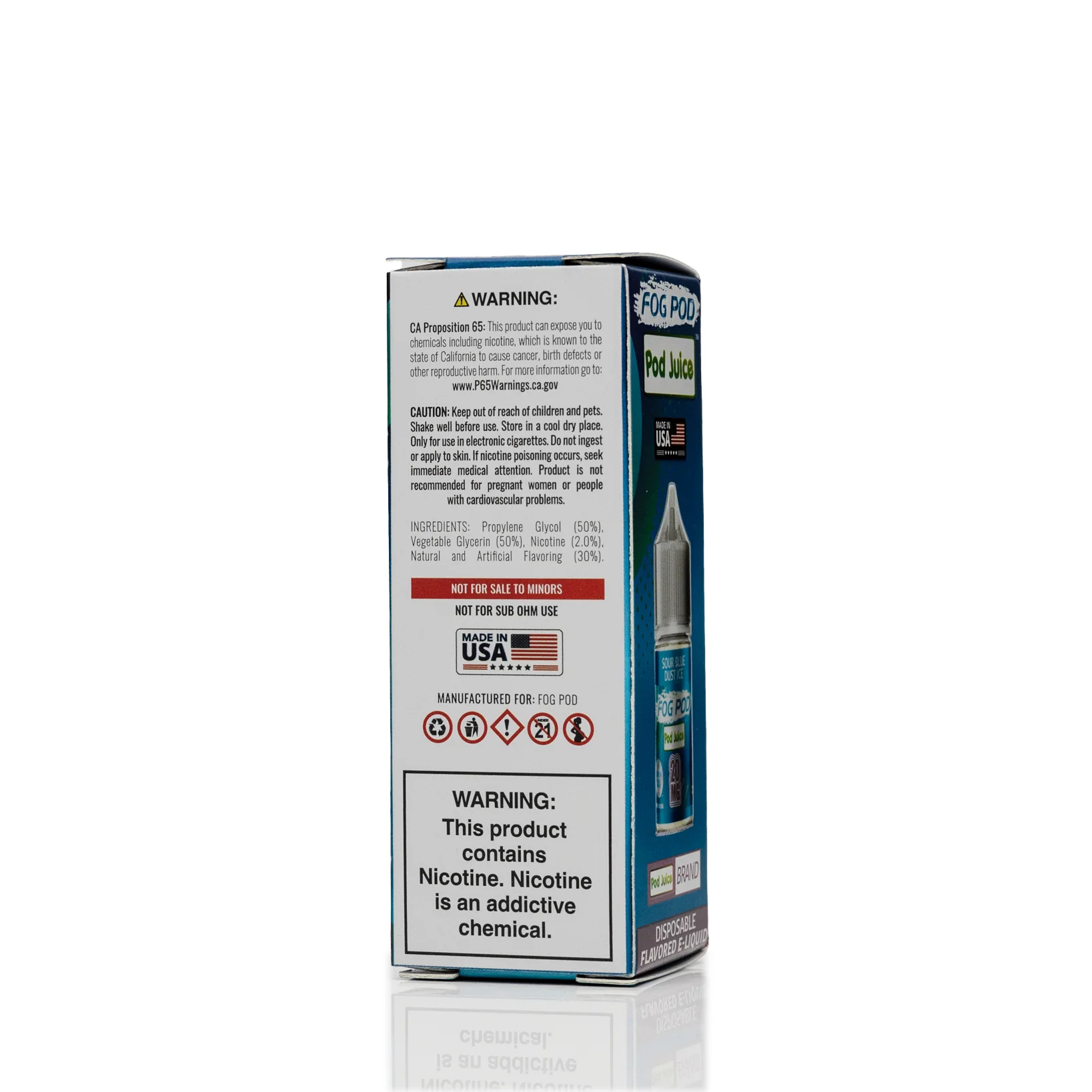 Pod Juice X Fog Pod Salt Nic - Sour Blue Dust Ice - 30mL