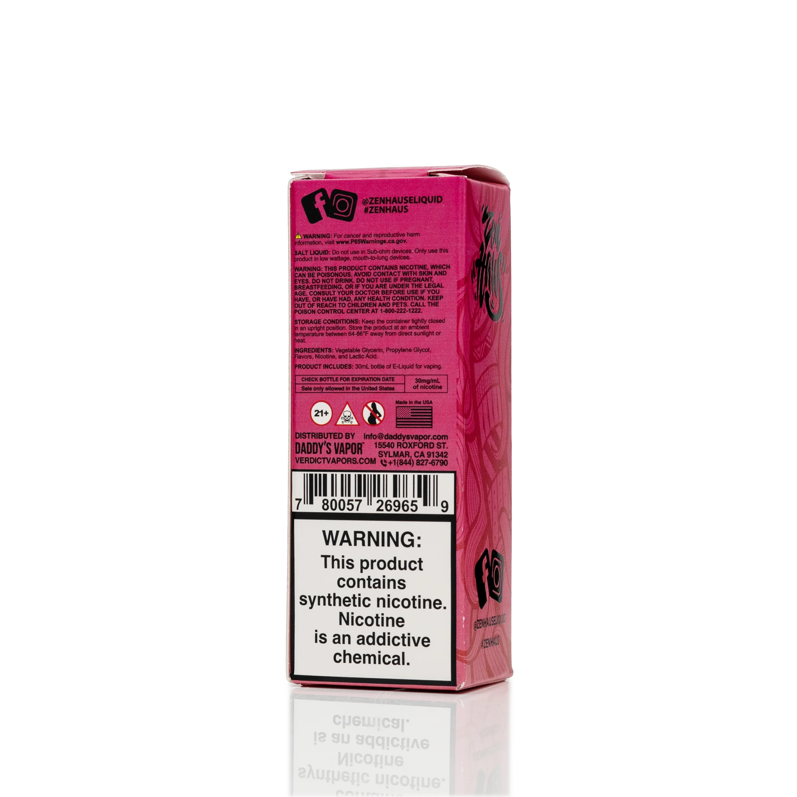Zen Haus Salt Nic E-Liquid - Sakura - 30mL
