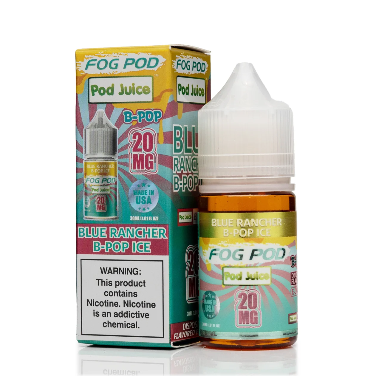 Pod Juice X Fog Pod Salt Nic - Blue Rancher B-Pop Ice - 30mL