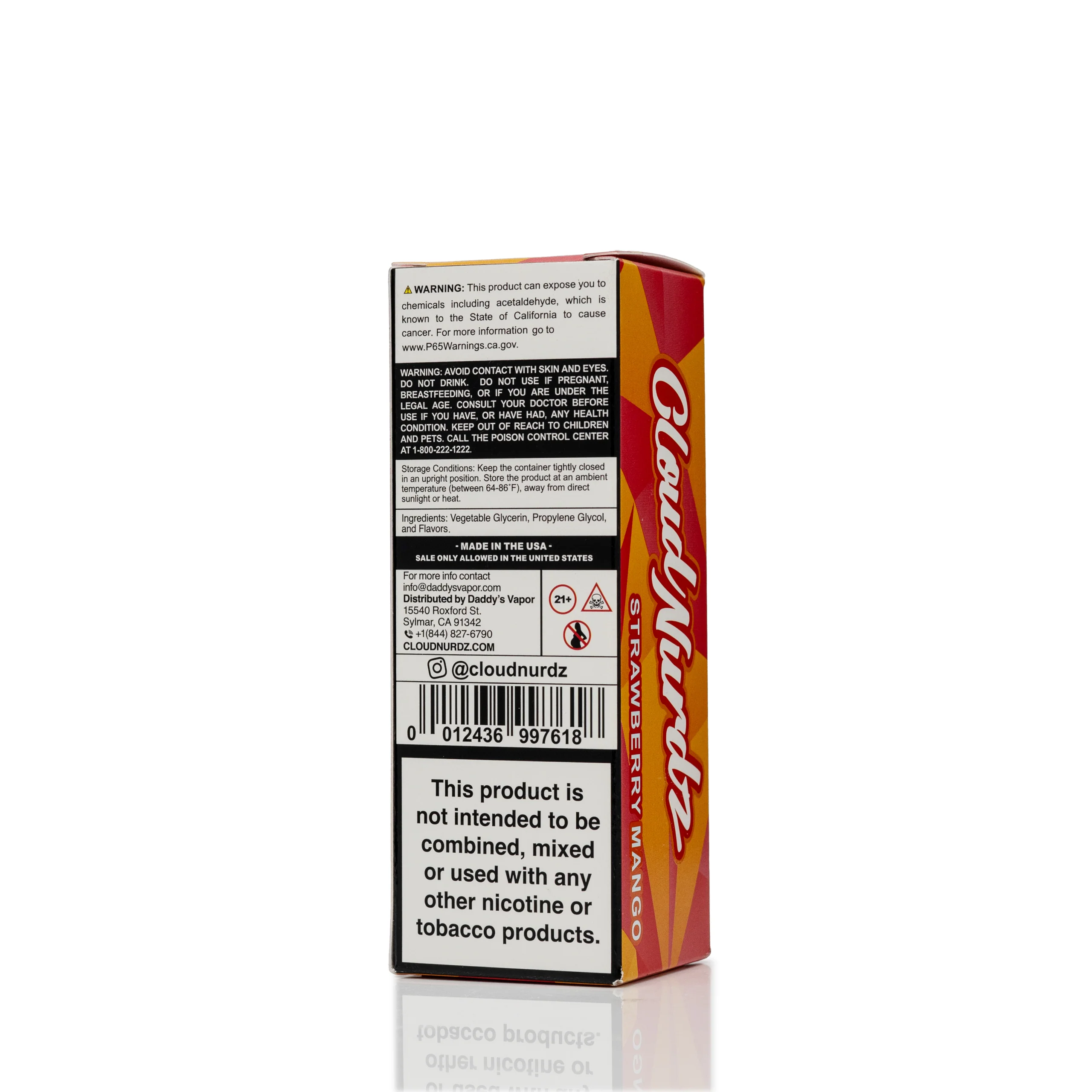 Cloud Nurdz E-Liquid - Strawberry Mango - 100ml