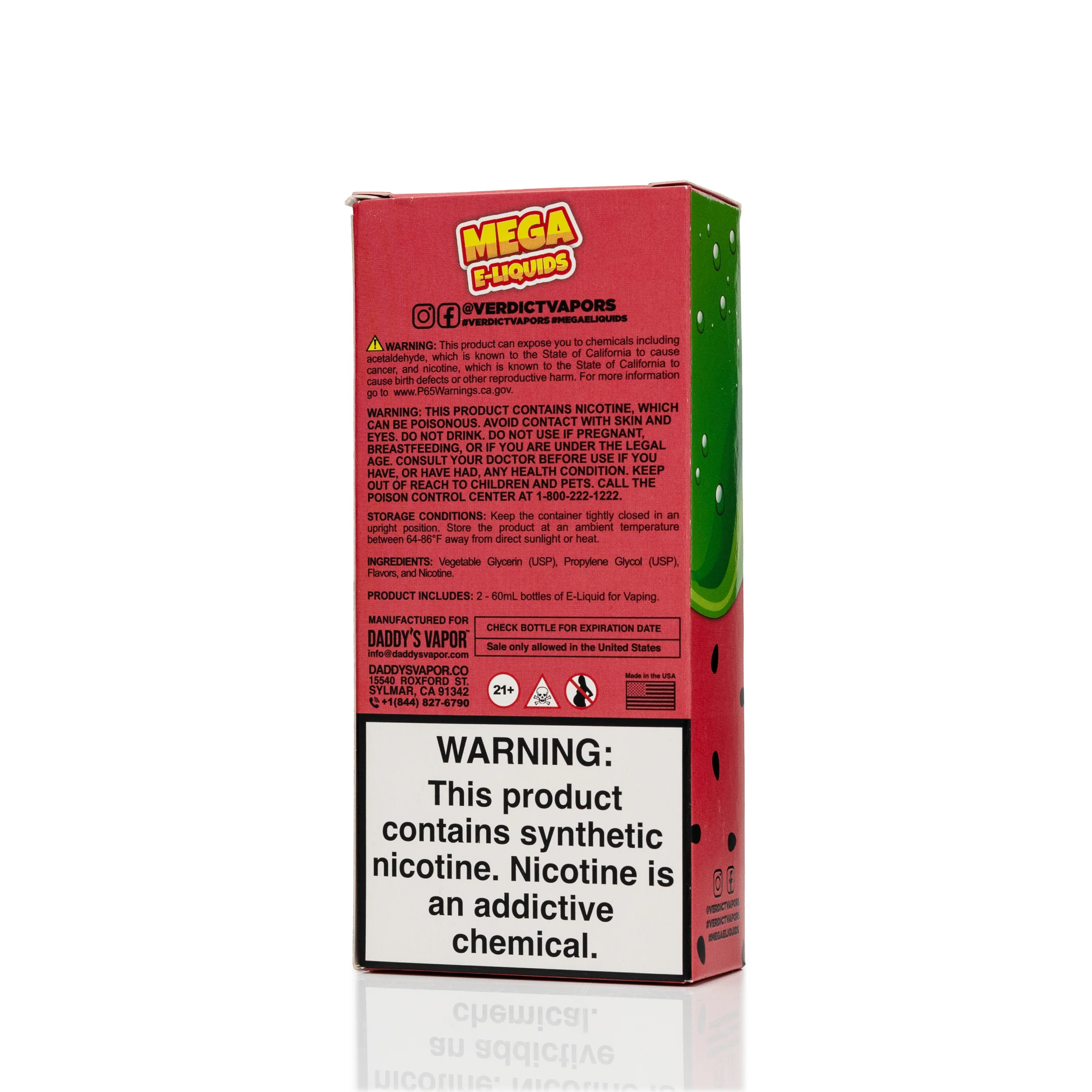 Mega E-Liquid - Watermelon Rush - 120mL