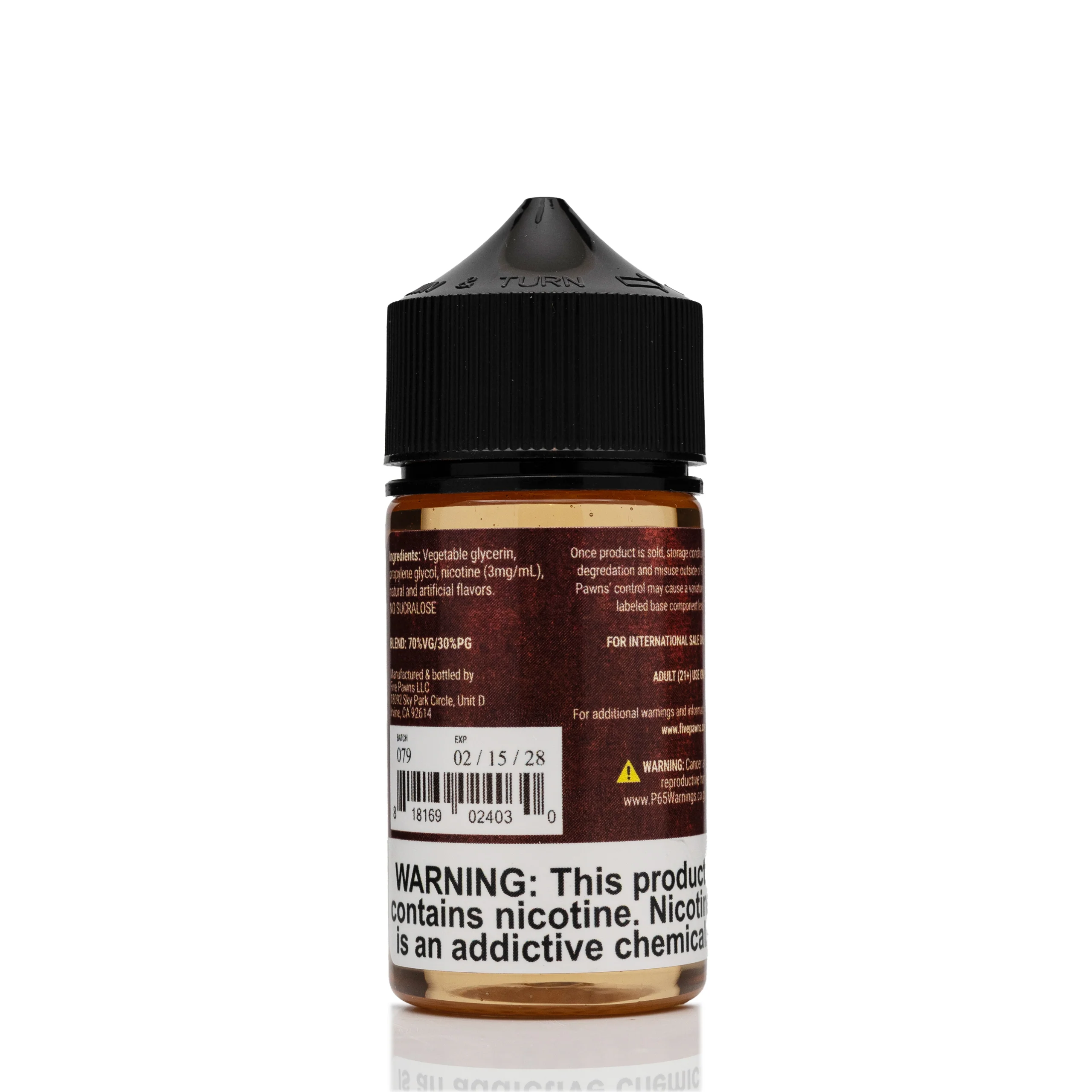 Five Pawns Red E-Liquid - Kingside Tobacco - 60mL