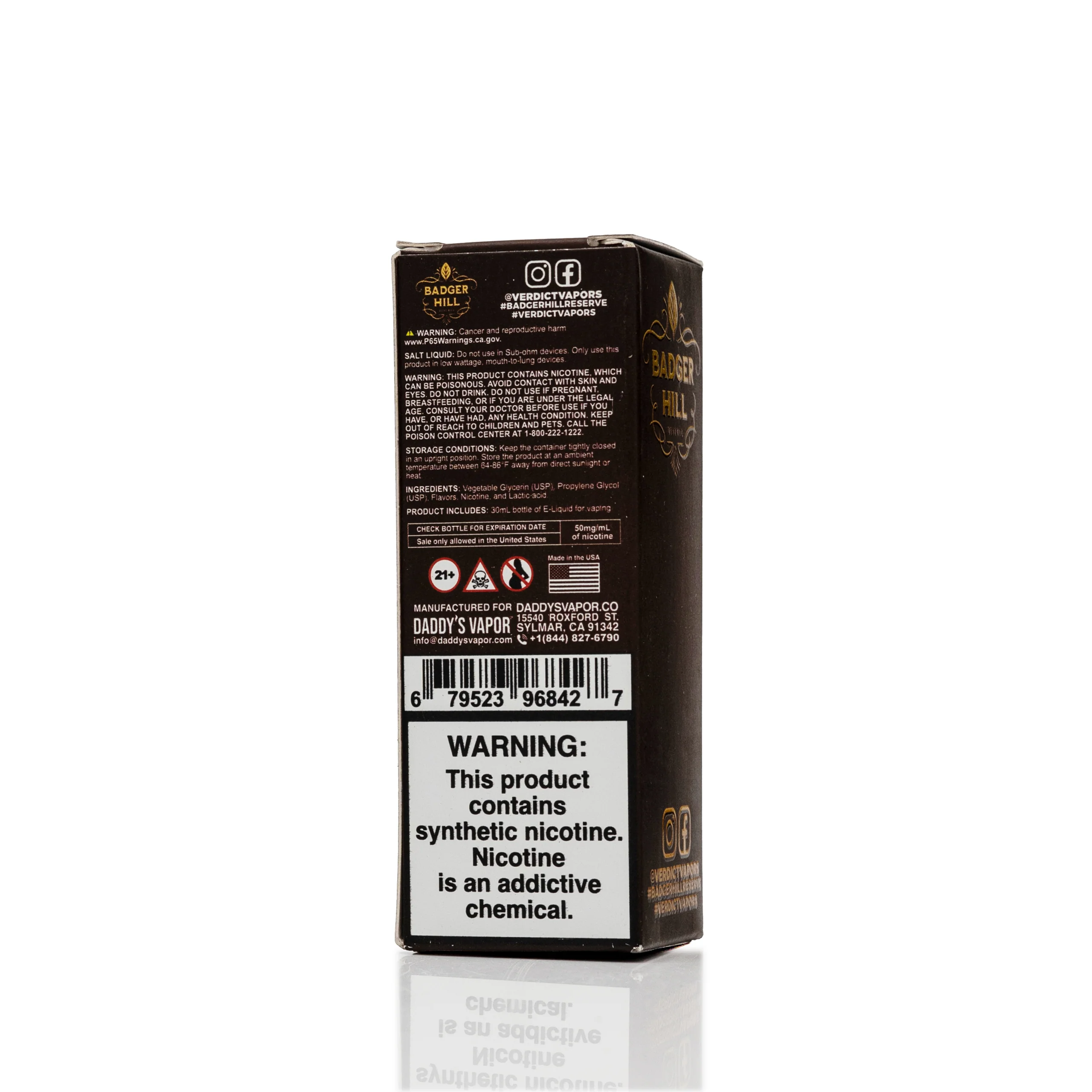 Badger Hill Salts E-Liquid - American Way - 30mL