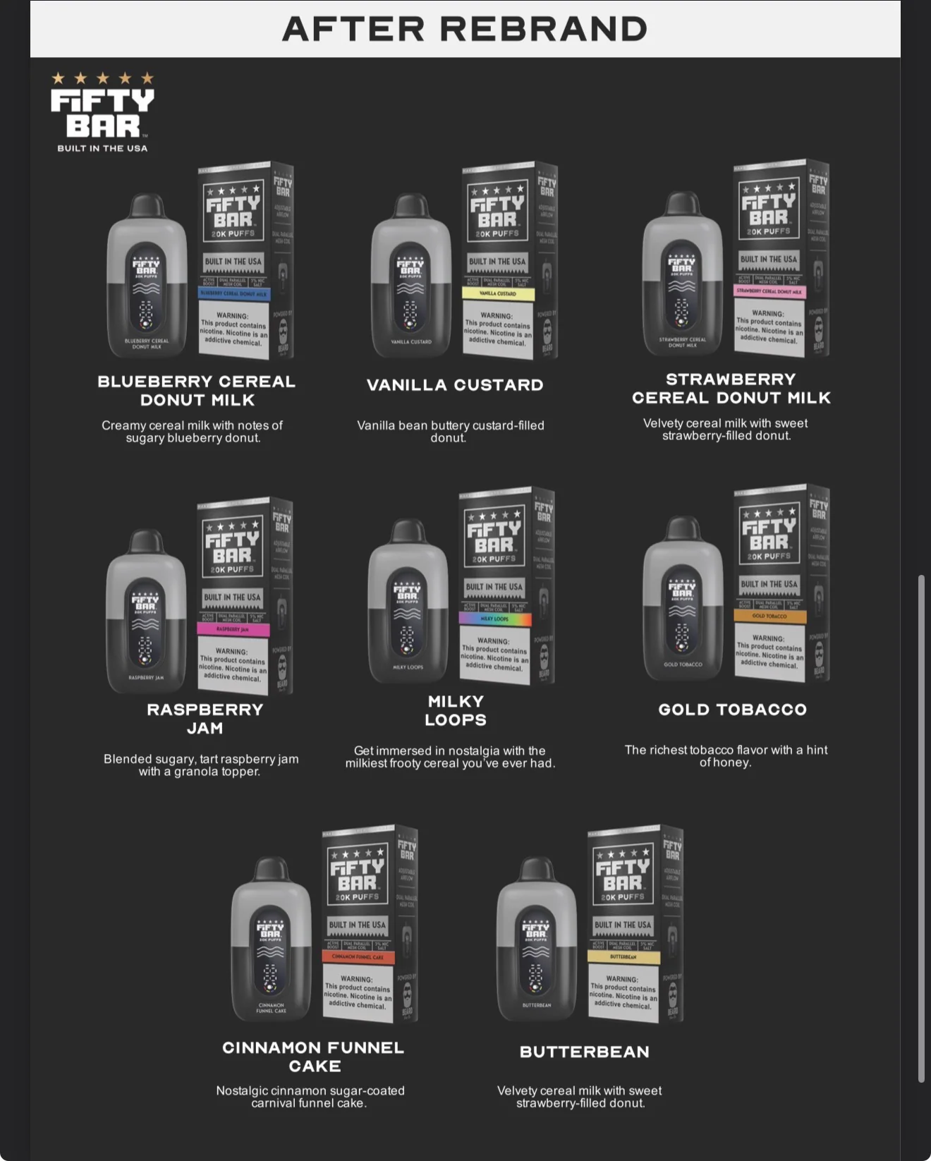 Fifty Bar V2 20K 20,000 Puffs Disposable Vape - 16ML