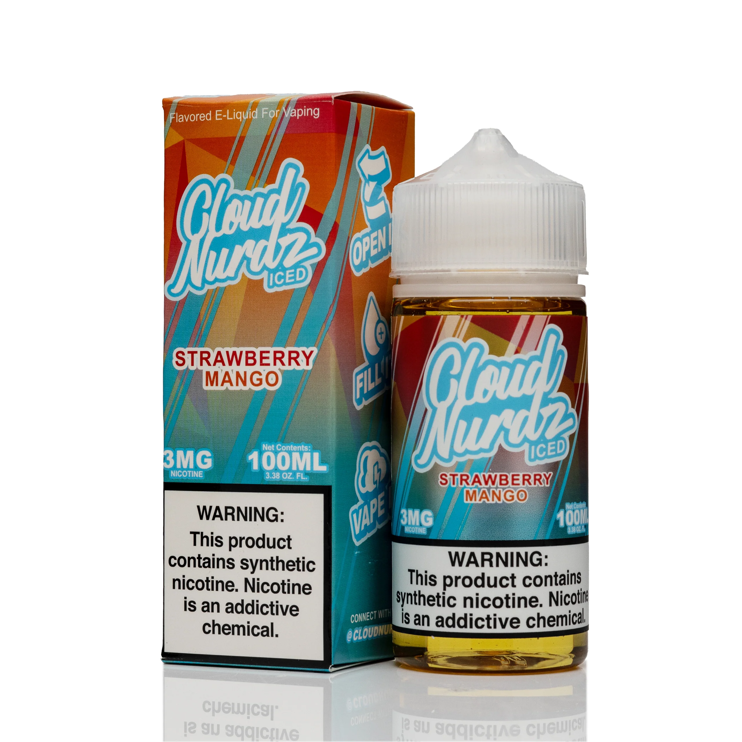 Cloud Nurdz E-Liquid - Strawberry Mango Ice - 100ml