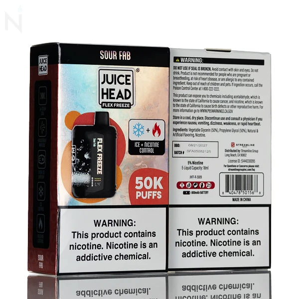 Juice Head Flex Freeze 50K Puffs Disposable - 24mL