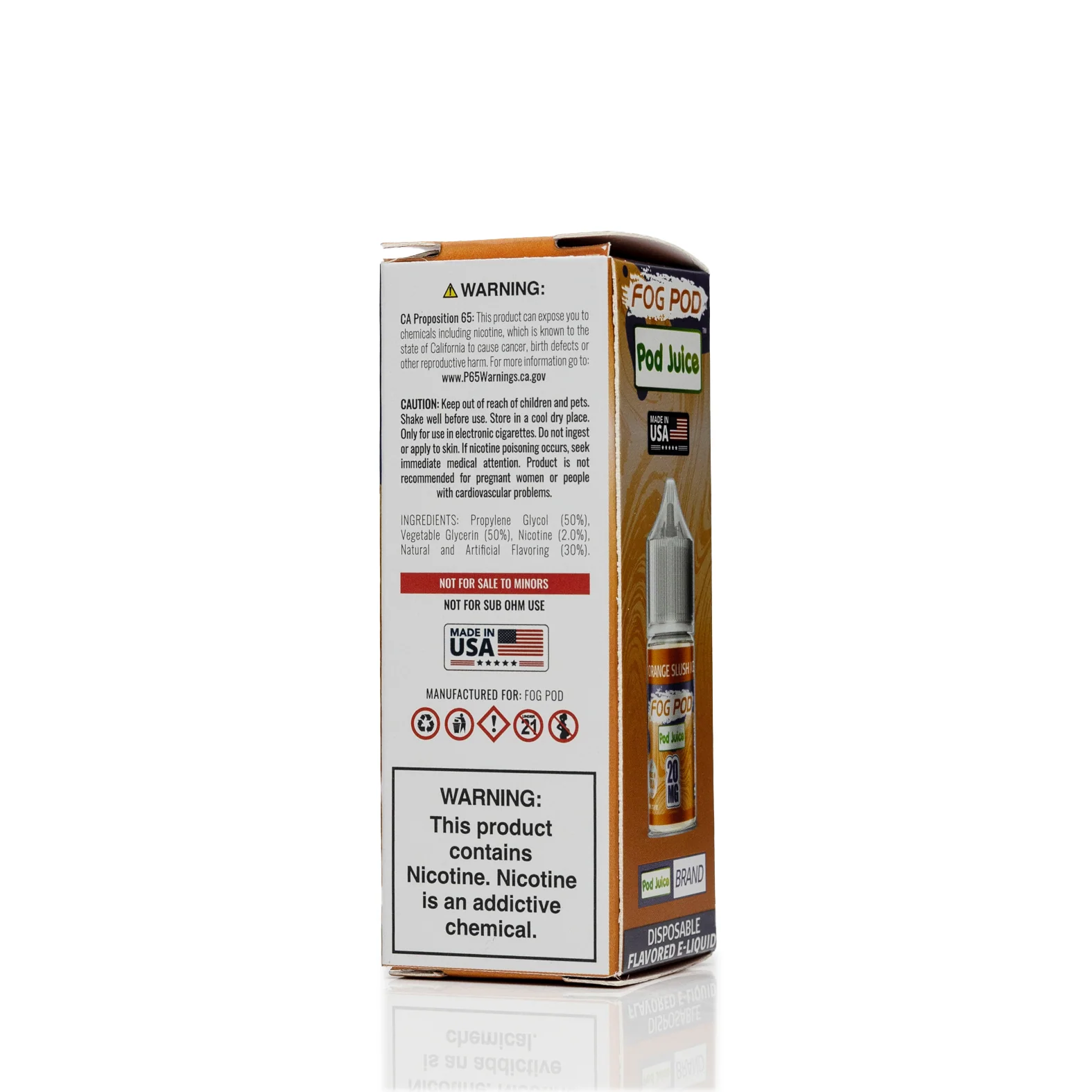 Pod Juice X Fog Pod Salt Nic - Orange Slush Ice - 30mL