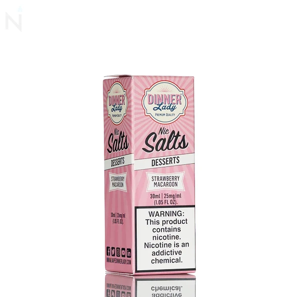 Dinner Lady Salt - Strawberry Macaroon - 30ml