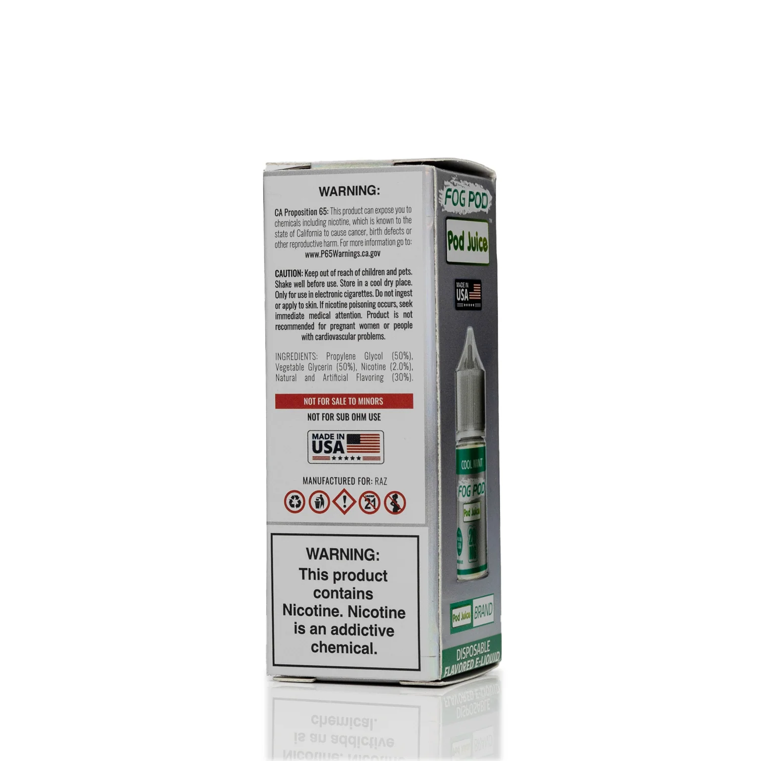 Pod Juice X Fog Pod Salt Nic - Cool Mint - 30mL